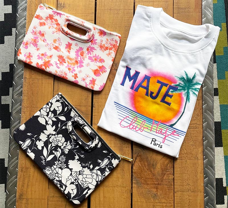 Tee-shirt et pochette Maje Marie Claire