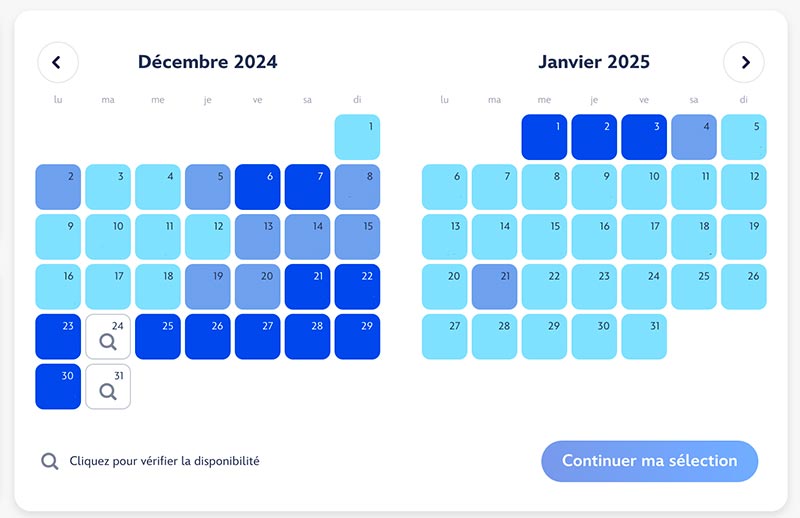 Prix Disneyland Paris Noël 2023