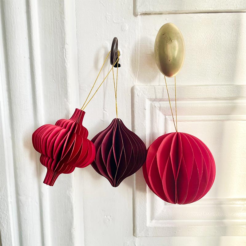 Boules de Noël origami