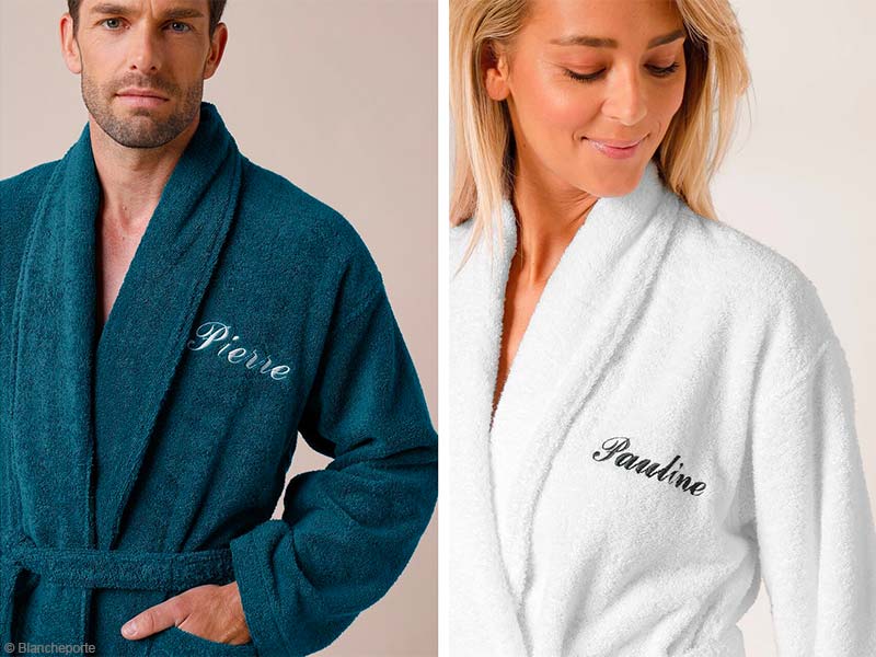 Peignoir personnalisé homme, femme