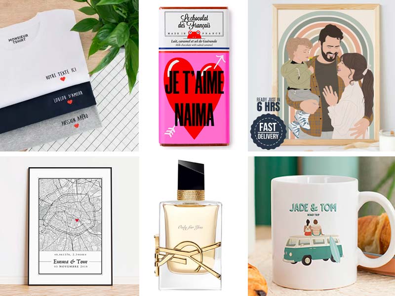 Cadeaux personnalisés Saint Valentin