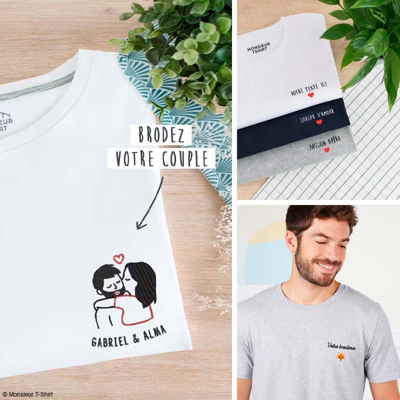 Tee-shirt personnalisé Saint Valentin