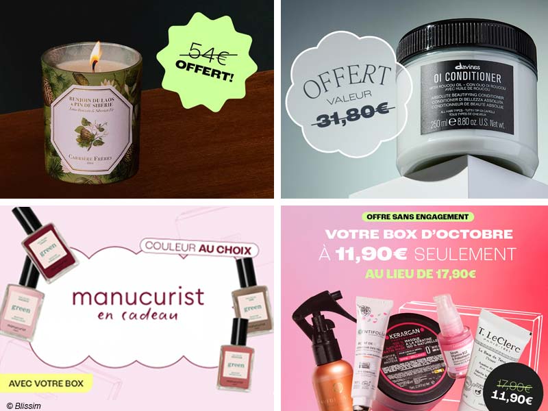 Code promo Blissim octobre