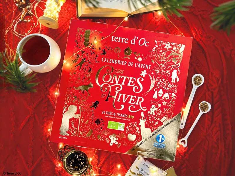 Calendrier de l'avent thé bio Terre d'Oc