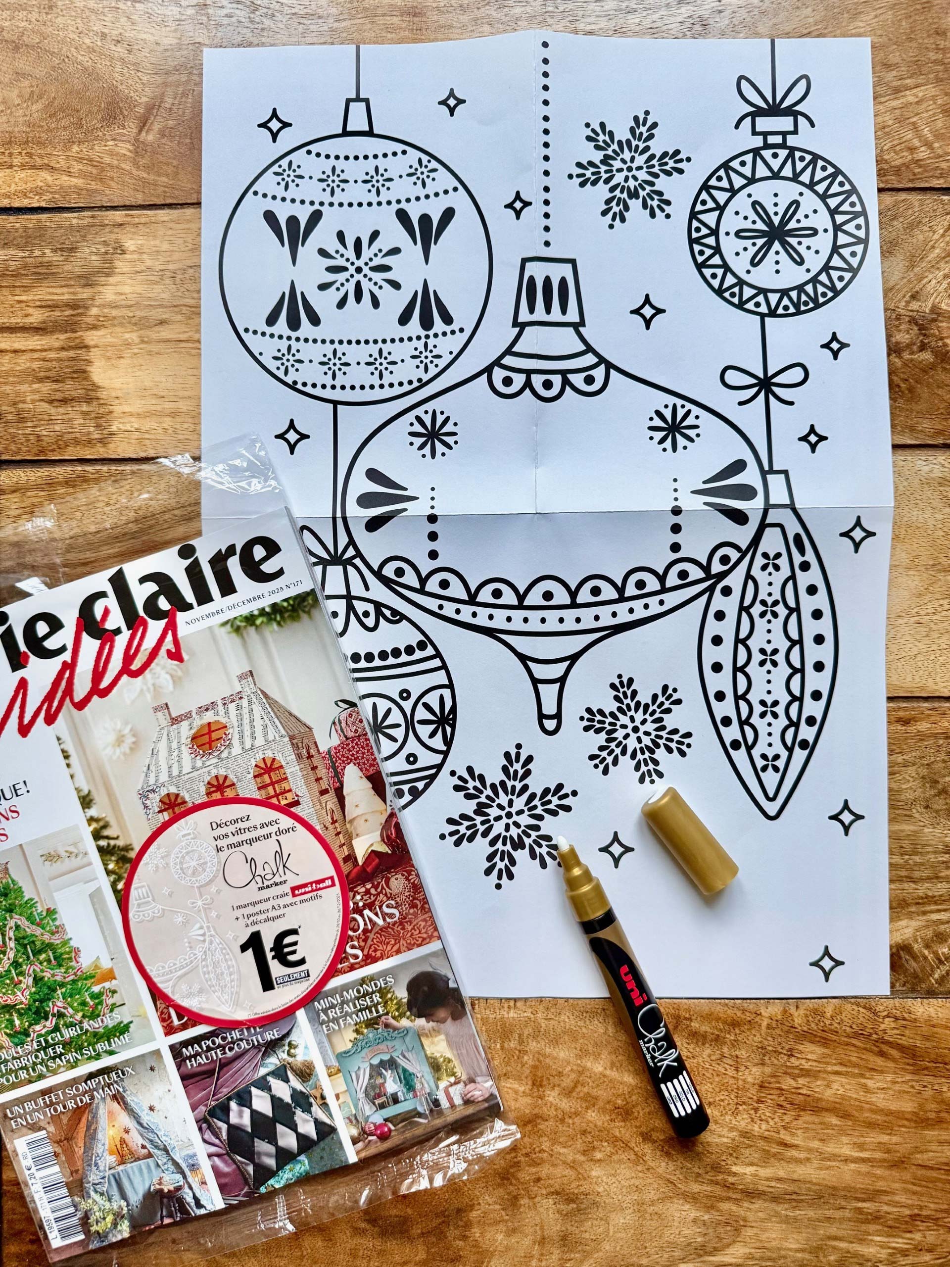 Marqueur Uni Ball doré