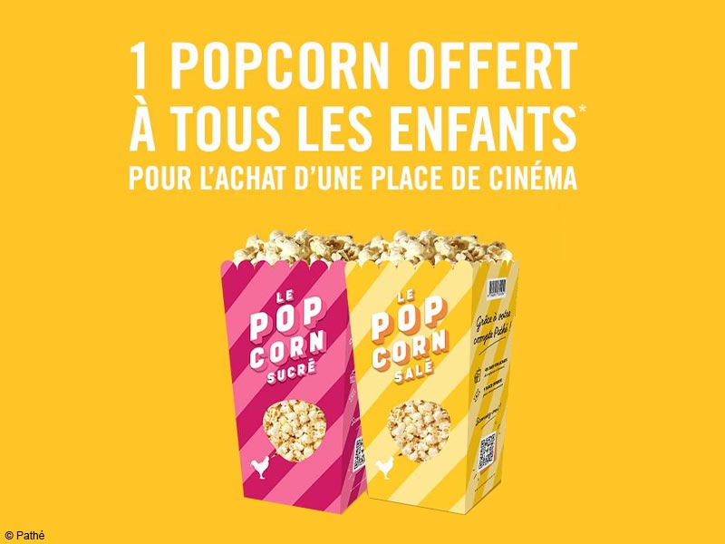 Popcorn gratuit cinéma Pathé