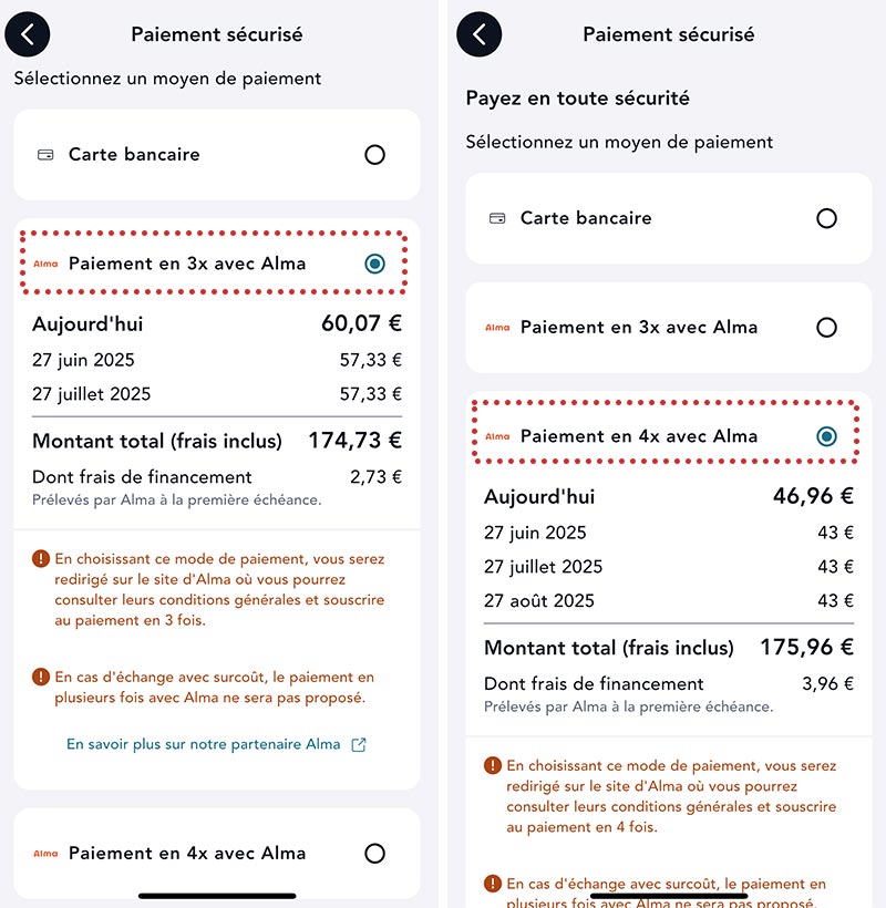 Paiement billet de train