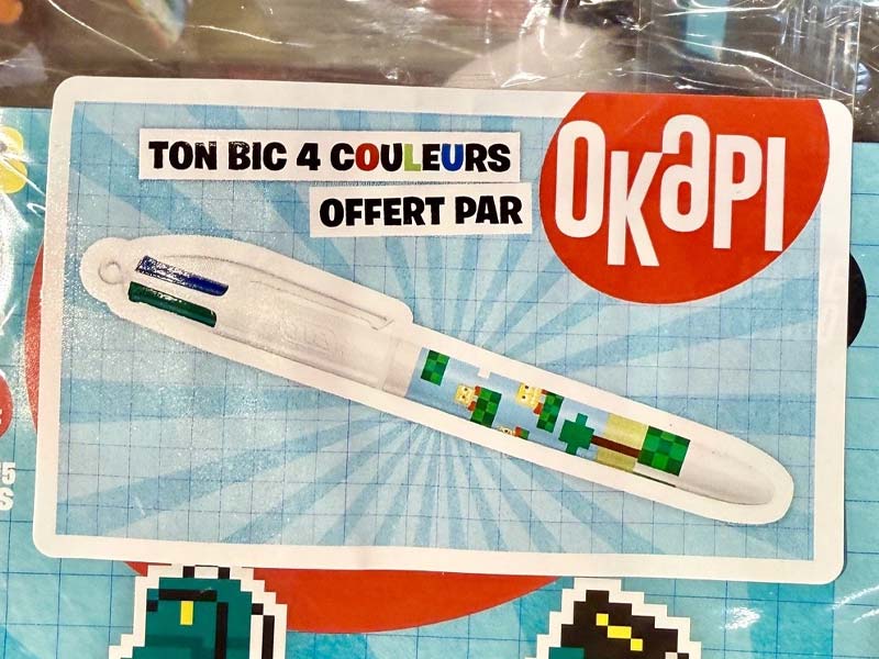 Stylo Bic 4 couleurs Okapi