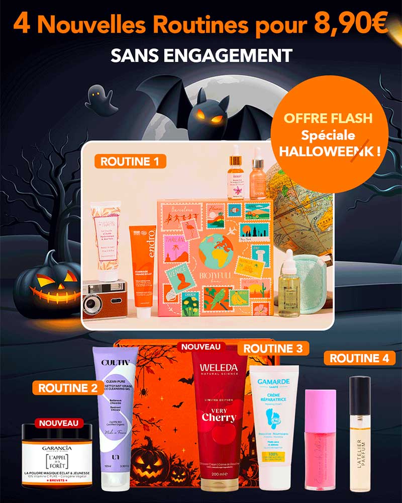 Offre sans engagement Biotyfull Box : 4 routines pour 8,90€