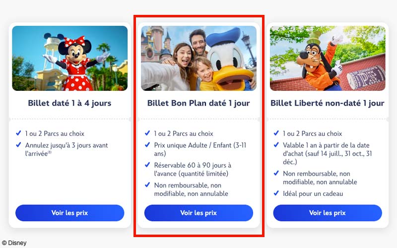 Billet Bon Plan Disneyland Paris