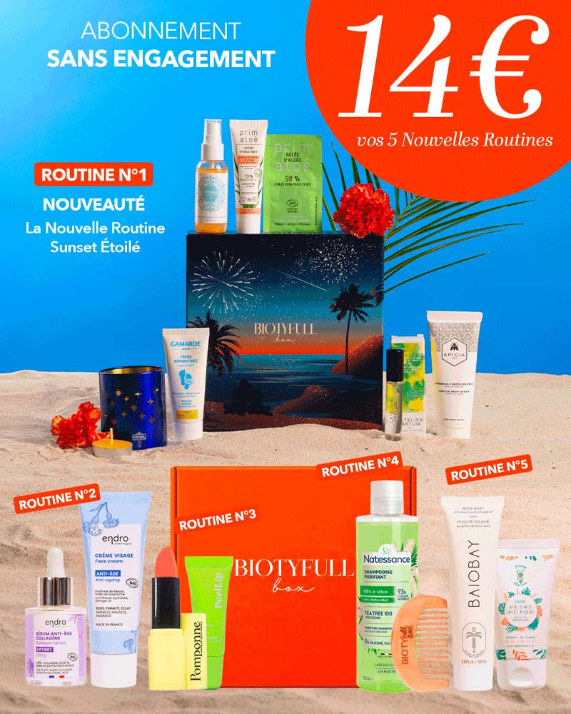 Offre Biotyfull Box : 4 routines pour 14€