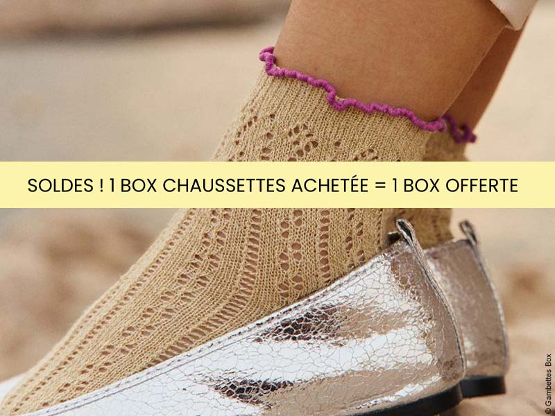 Gambettes Box Chaussettes : offre soldes 1 box achetée = 1 box offerte