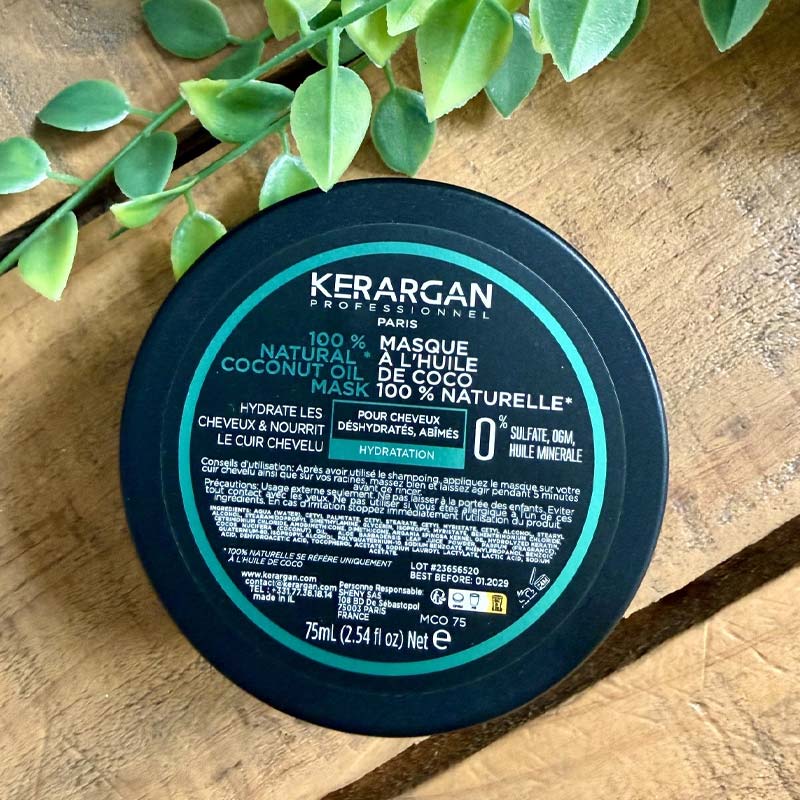 Masque Kerargan à l'huile de coco
