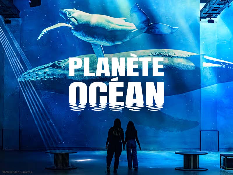 Exposition Planète Océan à l'Atelier des Lumières