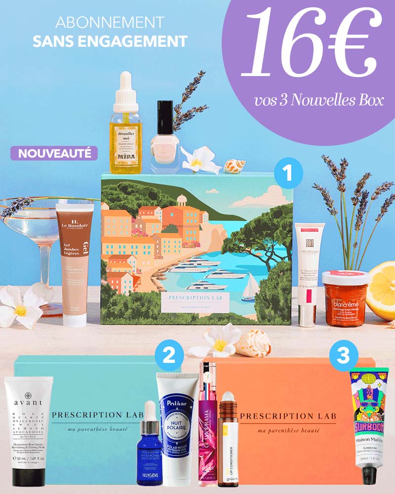 Offre sans engagement Prescription Lab : 3 box pour 16€