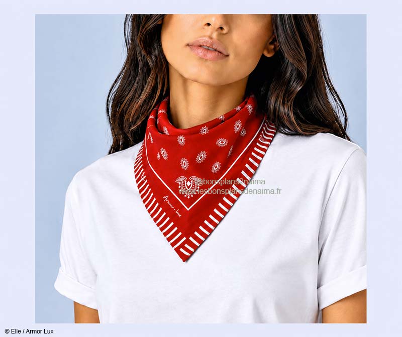 Foulard bandana Armor Lux x Elle