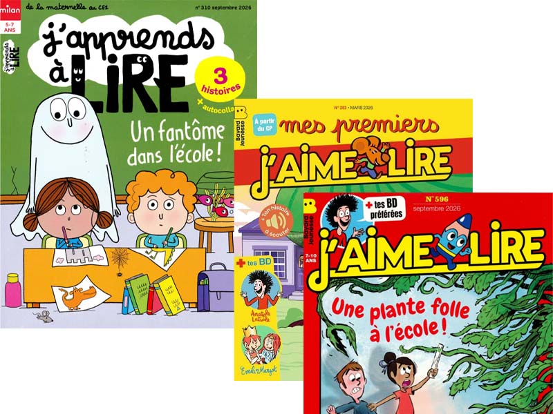 Comparatif des magazines J'apprends à lire, Mes premiers J'aime lire et J'aime lire
