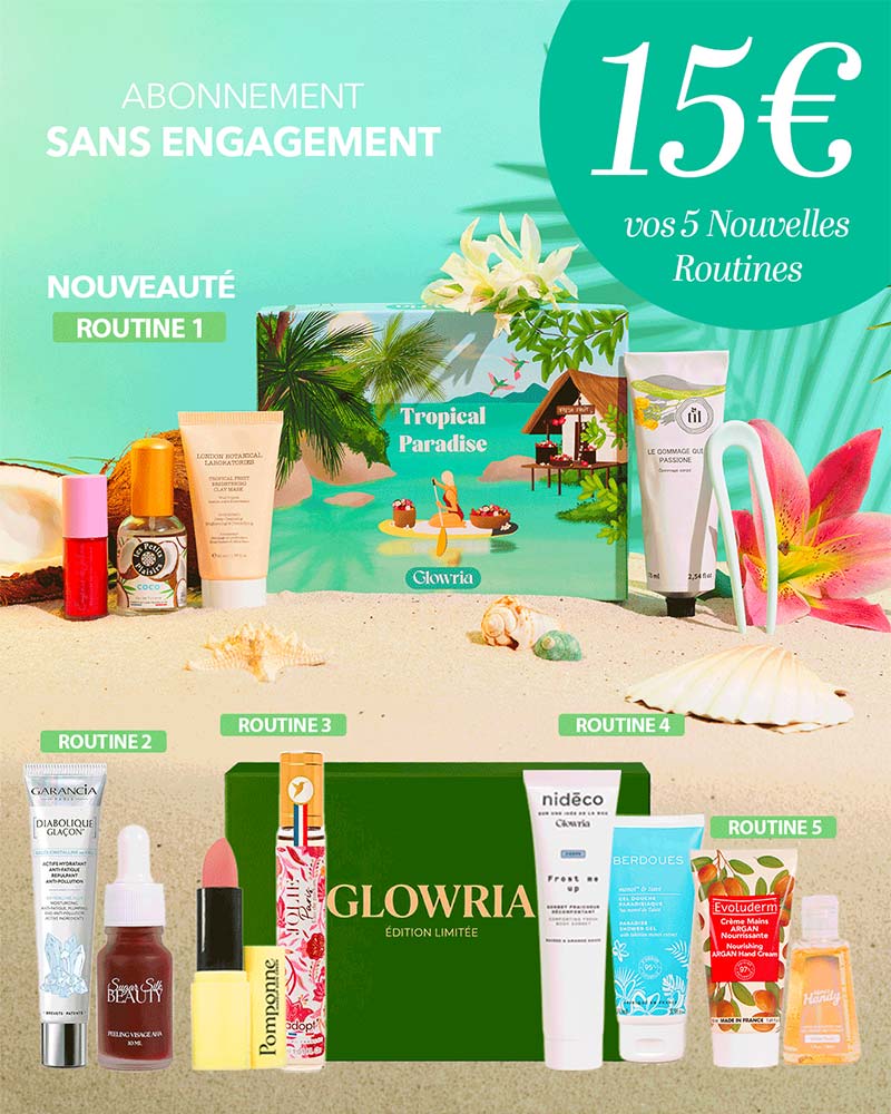 Offre Glowria : 5 routines pour 15€