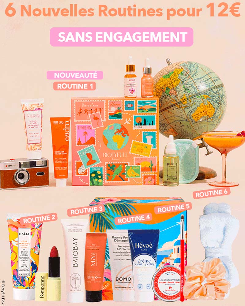 Offre Biotyfull Box octobre 2026 : 6 routines pour 12€
