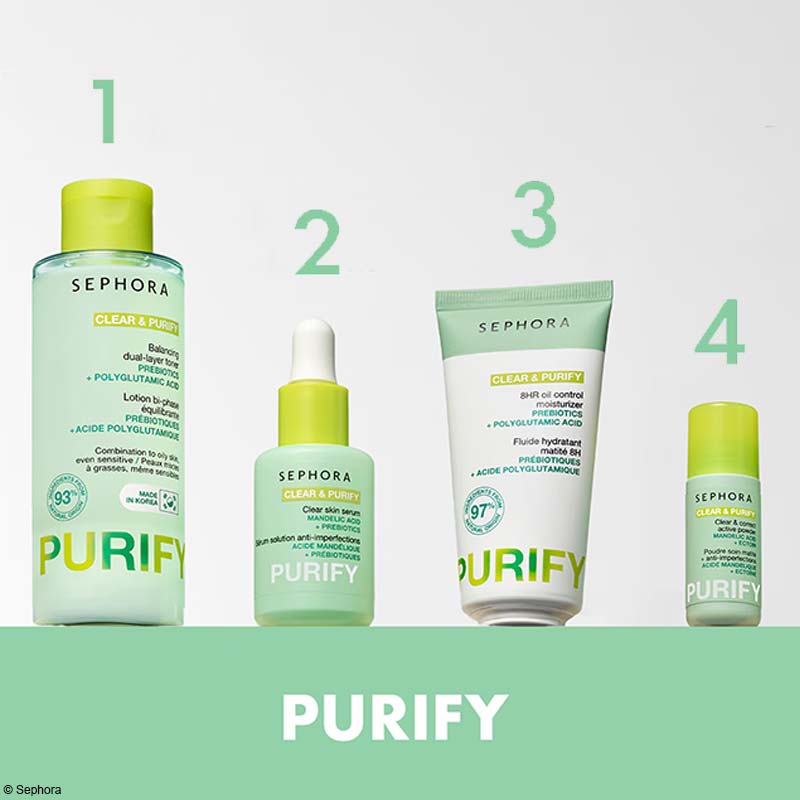 Gamme de soins anti-imperfections Clear & Purify de Sephora Collection