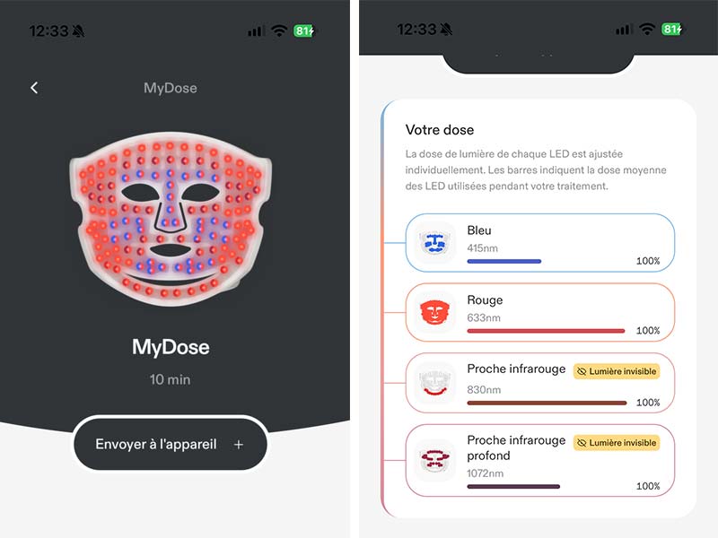 Mon programme personnalisé MyDose dans l'application CurrentBody